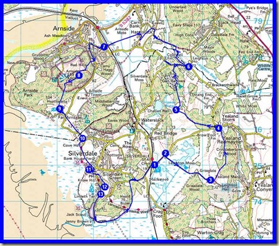 Our route - 21km, 380 metres ascent, 6 hours