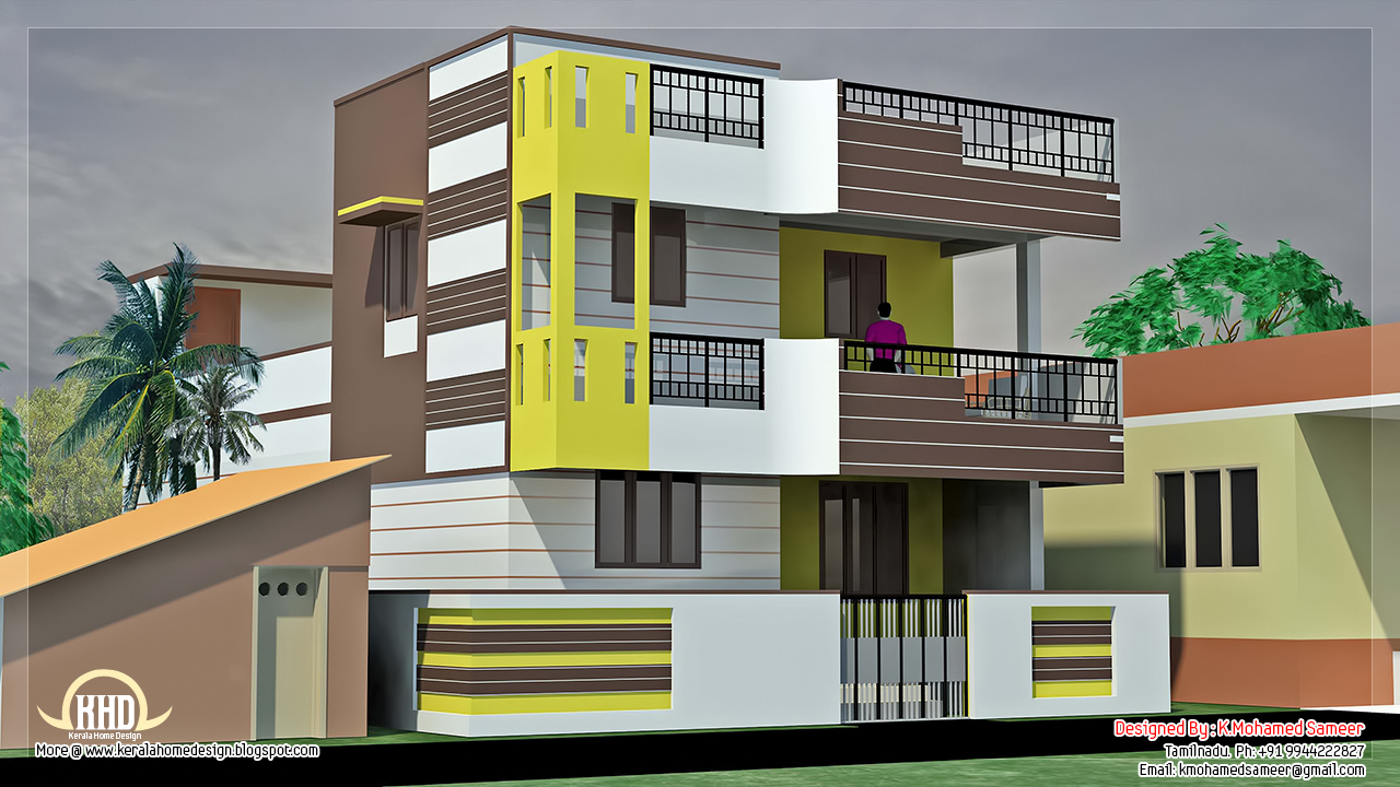 1840 sq feet South  Indian  home  design  Kerala home  design  