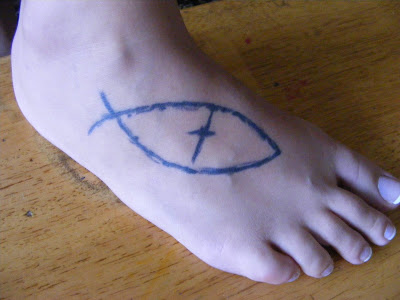 Jesus Fish Tattoos are sometimes seen. It is hard to know whether such