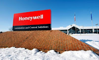 A view of the corporate sign outside the Honeywell International Automation and Control Solutions manufacturing plant in Golden Valley, Minnesota, January 28, 2010. (Credit: Reuters/Eric Miller/File Photo) Click to Enlarge.