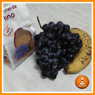 Ingredientes-batido-platano-uvas-semillas-lino