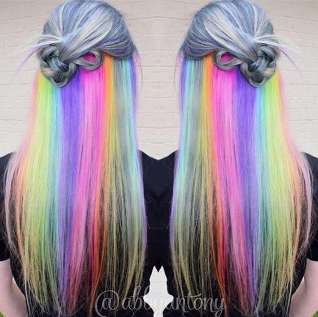 Colorful Underneath Hair