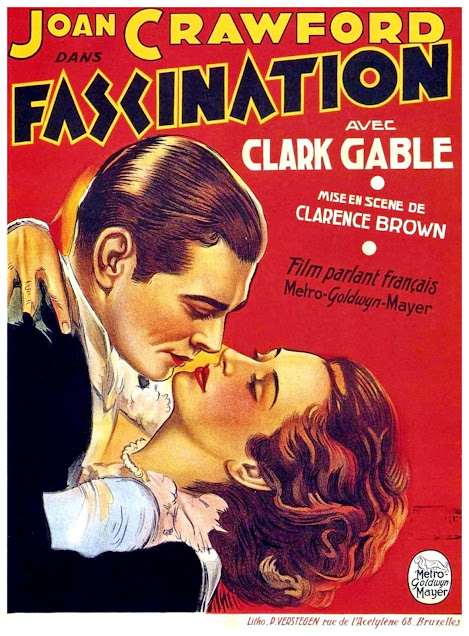 FFASCINATION. Cartel, Bélgica. Imprenta: LItho. P. Verstegen, Bruselas. AMOR EN VENTA. Possessed. 1931. Estados Unidos. Dirección: Clarence Brown. Reparto: Joan Crawford, Clark Gable, Wallace Ford, Richard 'Skeets' Gallagher, Frank Conroy, Marjorie White, John Miljan, Clara Blandick.