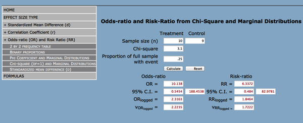 Effect Size Calculator 1