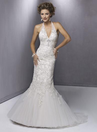 Flamenco Style Organza Wedding Dress