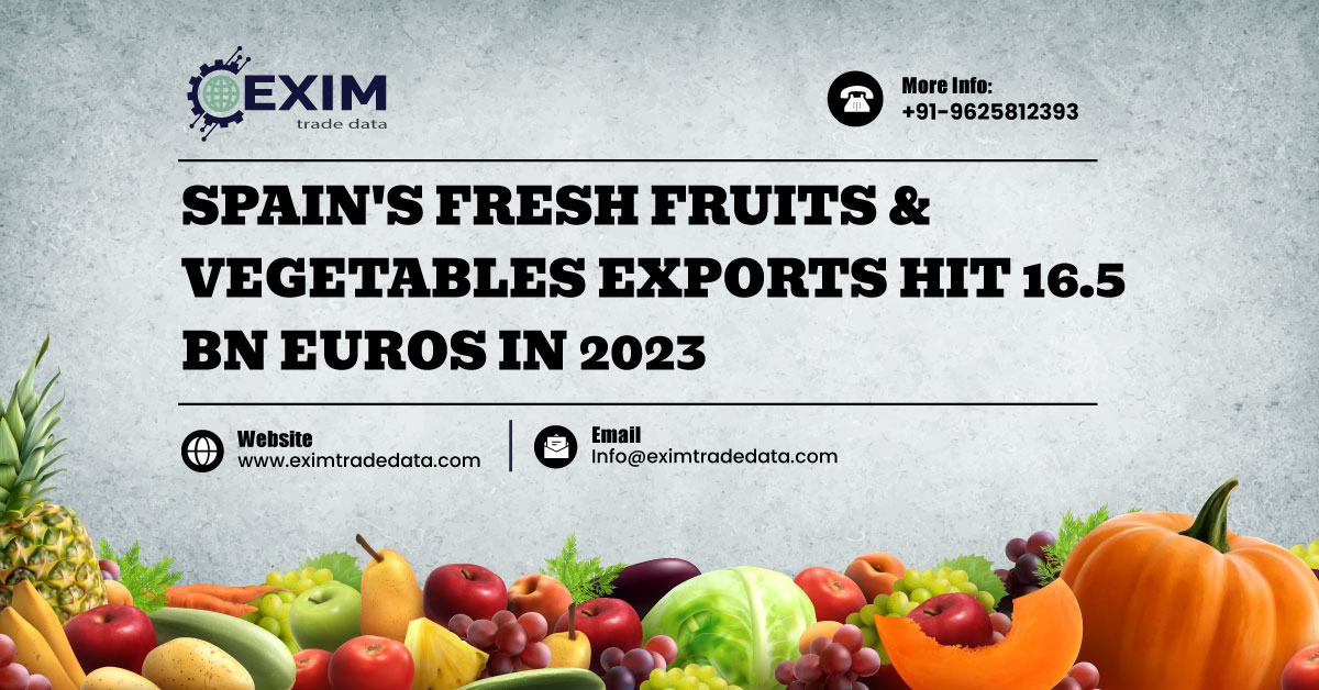 Spain's fresh fruits & vegetables exports hit 16.5 Bn Euros in 2023