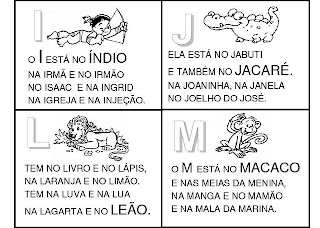 Letras iniciais - Alfabetização.