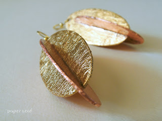 orecchini di carta paper earrings