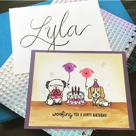 Sunny Studio Stamps: Party Pups Customer Card by Kate