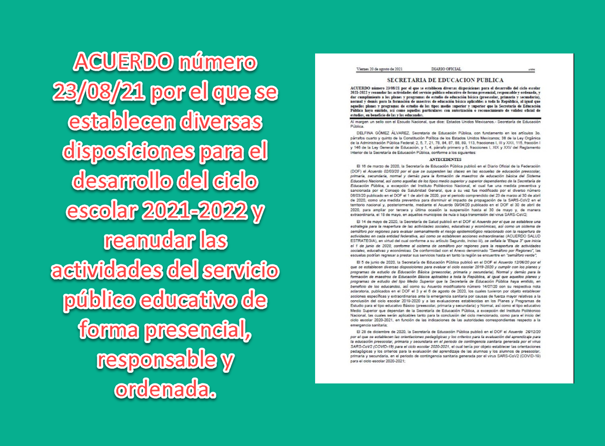 ACUERDO número 23/08/21