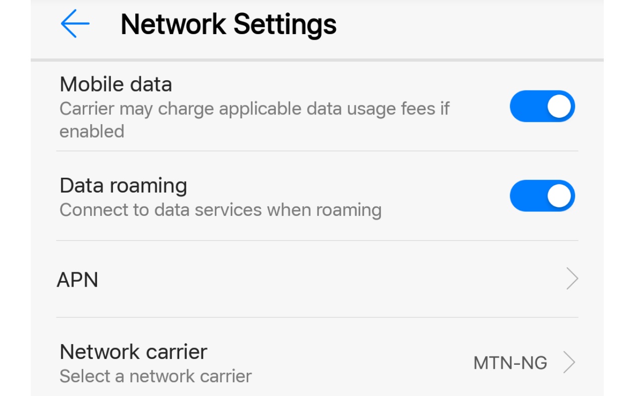 Huawei MiFI APN settings
