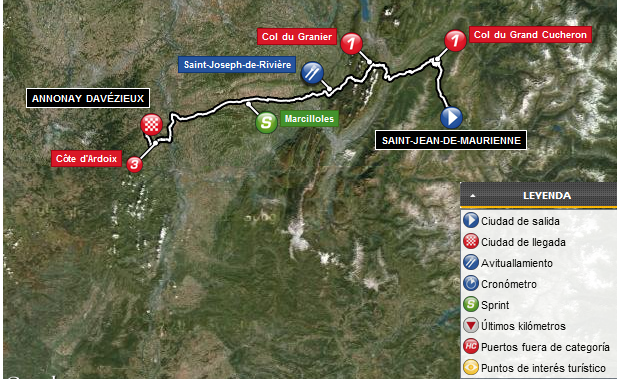 Tour de Francia 2012: Mapa Etapa 12