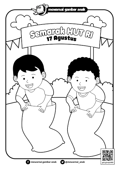 Mewarnai Gambar  Anak Mewarnai Gambar  Lomba 17  Agustus  