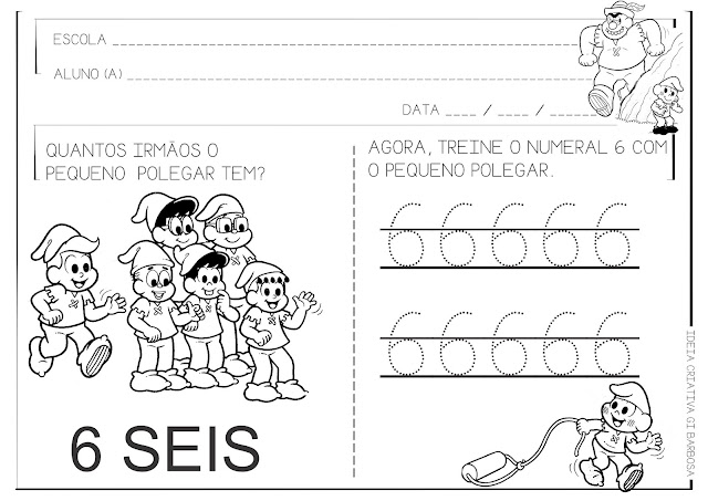 Atividade Numeral 6 O Pequeno Polegar