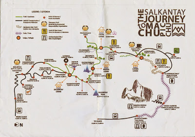 The Salkantay Journey to Machu Picchu Map