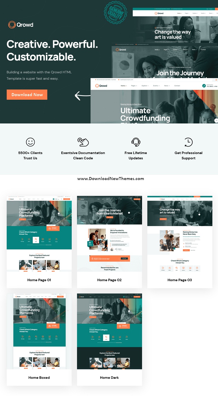 Download Crowdfunding Projects & Charity Bootstrap Template