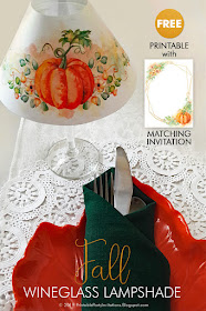 pumpkin invitations and lampshade