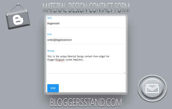 How To Add Material Design Contact Form In Blogger