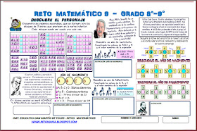 Día del Idioma, Día del Libro, Criptoaritmética, Criptosuma, Alfaméticas, Criptogramas, Sopa de Letras, Jeroglíficos, Uno más, Desafíos matemáticos, Retos matemáticos, Problemas matemáticos