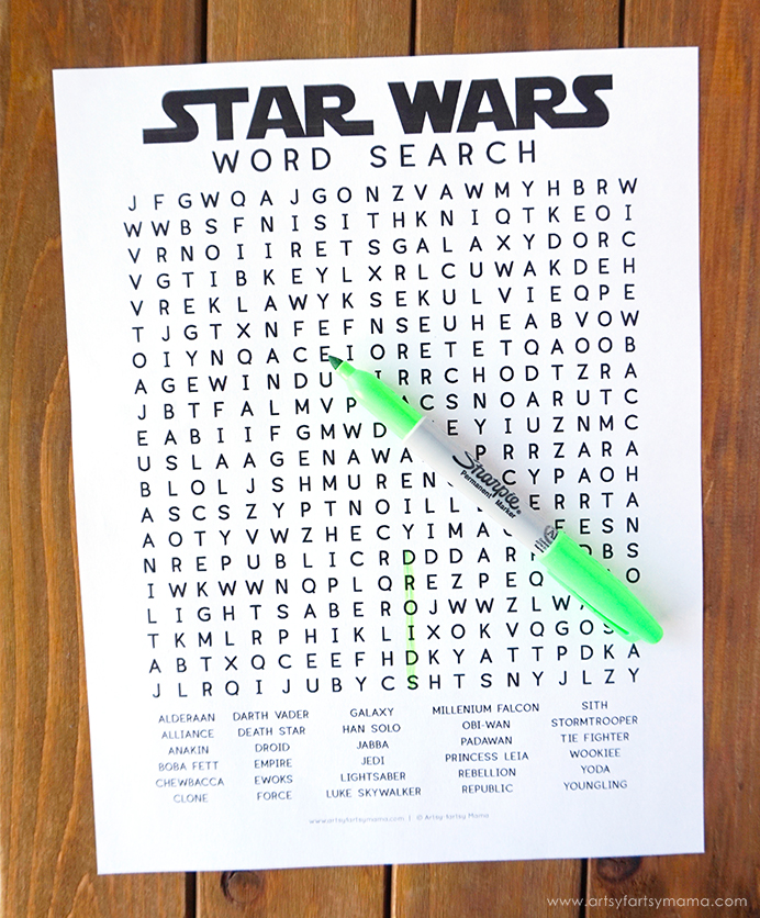 Download Free Printable Star Wars Word Search Artsy Fartsy Mama