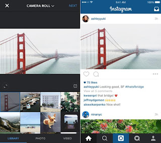 Instagram landscape image/video mode