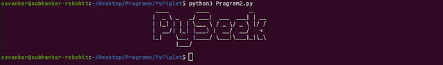 printing an ascii text from right-to-left direction using pyfiglet module in python