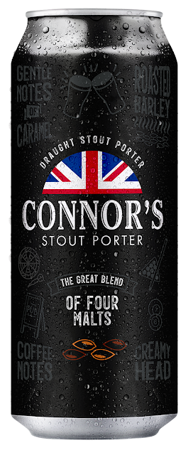 Connor's Stout Porter, a Draught Experience Now in Cans!