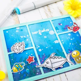 Sunny Studio Stamps: Best Fishes Magical Mermaids Comic Strip Everyday Dies Punny Ocean Themed Card by Mona Toth