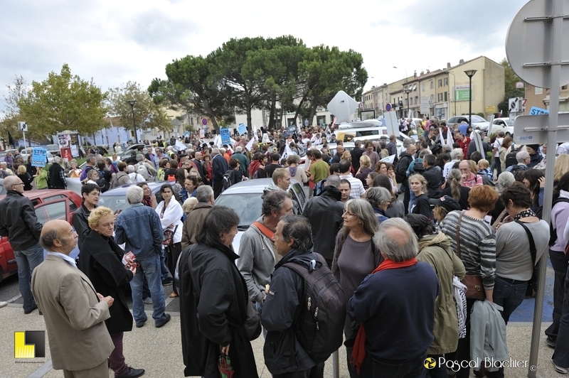 point de rendez vous du fracking day montélimar photo blachier pascal