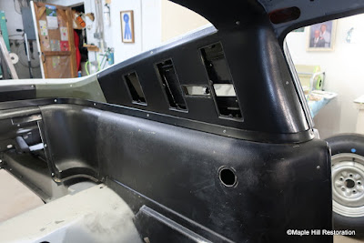 Interior Rear Panels are fitted in the early production GT350 Shelby