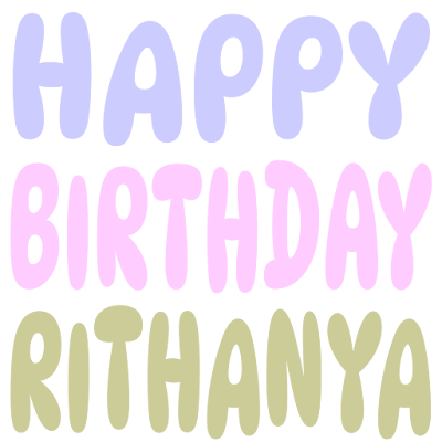 Happy Birthday Rithanya (Sticker)