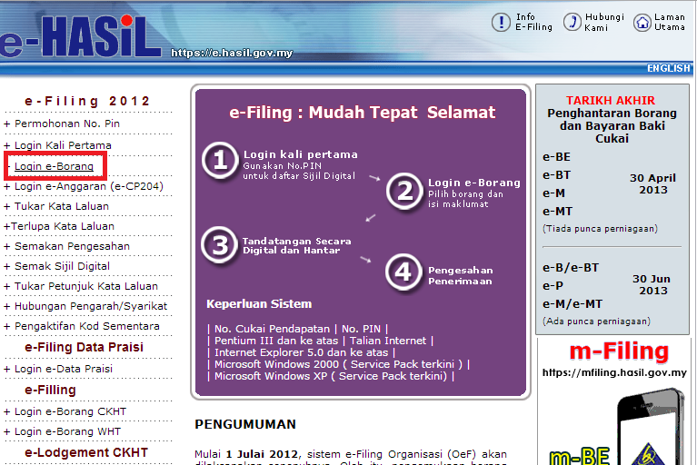 E Filing Lhdn Borang  hairstylegalleries.com