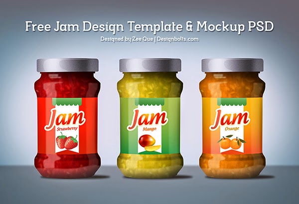 Jam Label Mockup Template