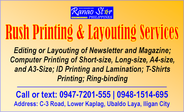 FOR RUSH PRINTING AND LAYOUTING SERVICES, CALL OR TEXT US NOW