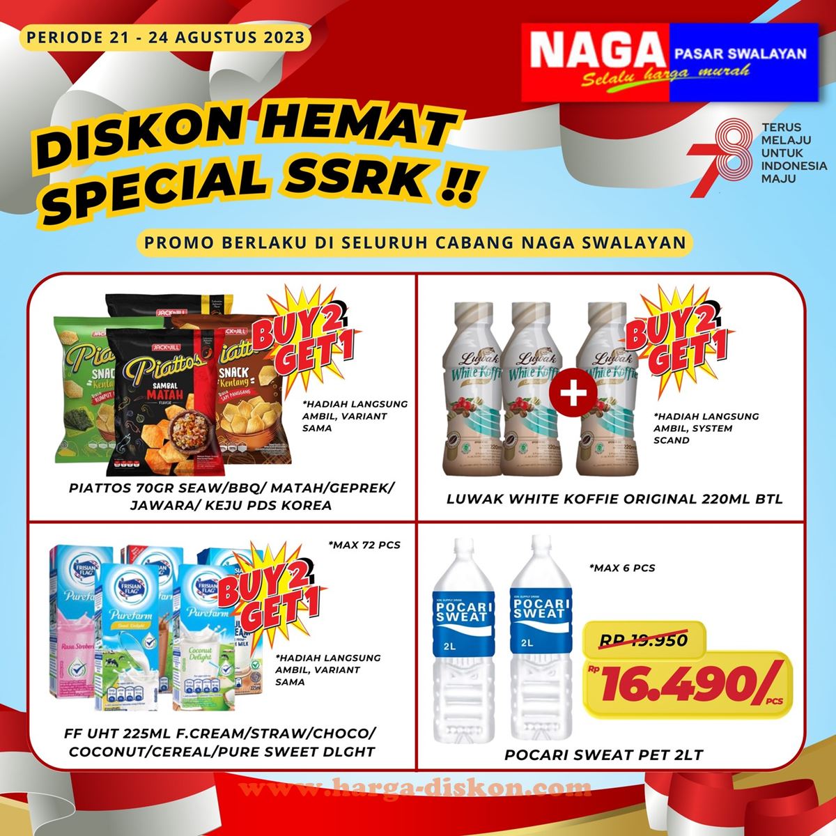 Katalog Promo NAGA Swalayan Awal Pekan 21 - 24 Agustus 2023