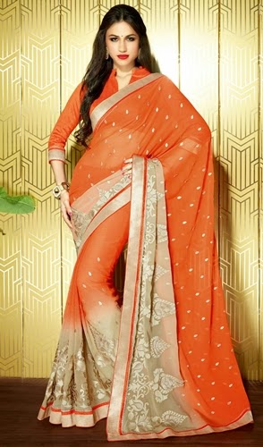 New saree designs Pakistani or Indian collection 2016