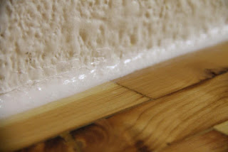 Silicone sealant on butcher block counter