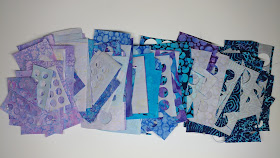 Blue Sea fabric scraps