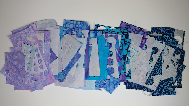 Blue Sea fabric scraps