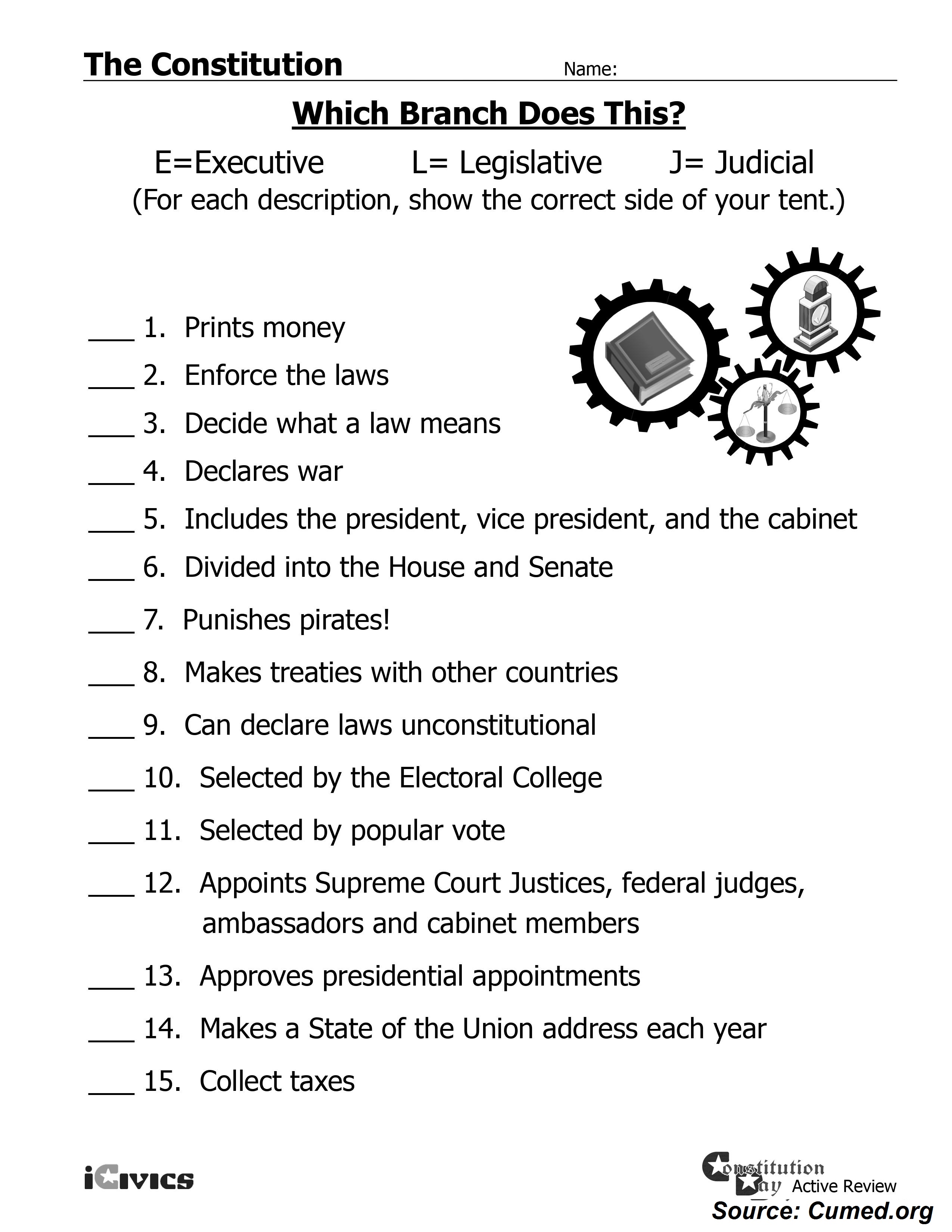 Icivics The Constitution Worksheet Answers 9