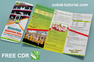 Download Brosur Lipat 3 Pendaftaran Mahasiswa Baru (PMB) Free CDR
