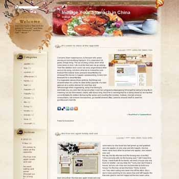 Indulge Your Stomach in China template blog from wordpress. travel blog template. template blog from wordpress. travel blog template