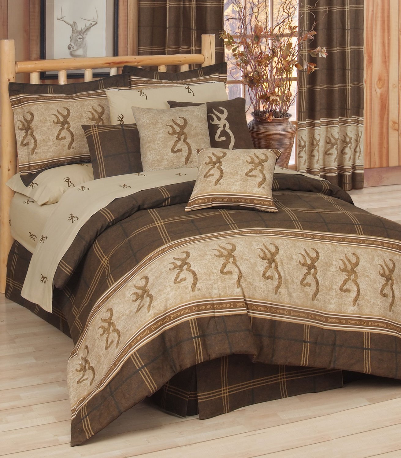 Rustic Whitetail Deer Bedding and Curtains