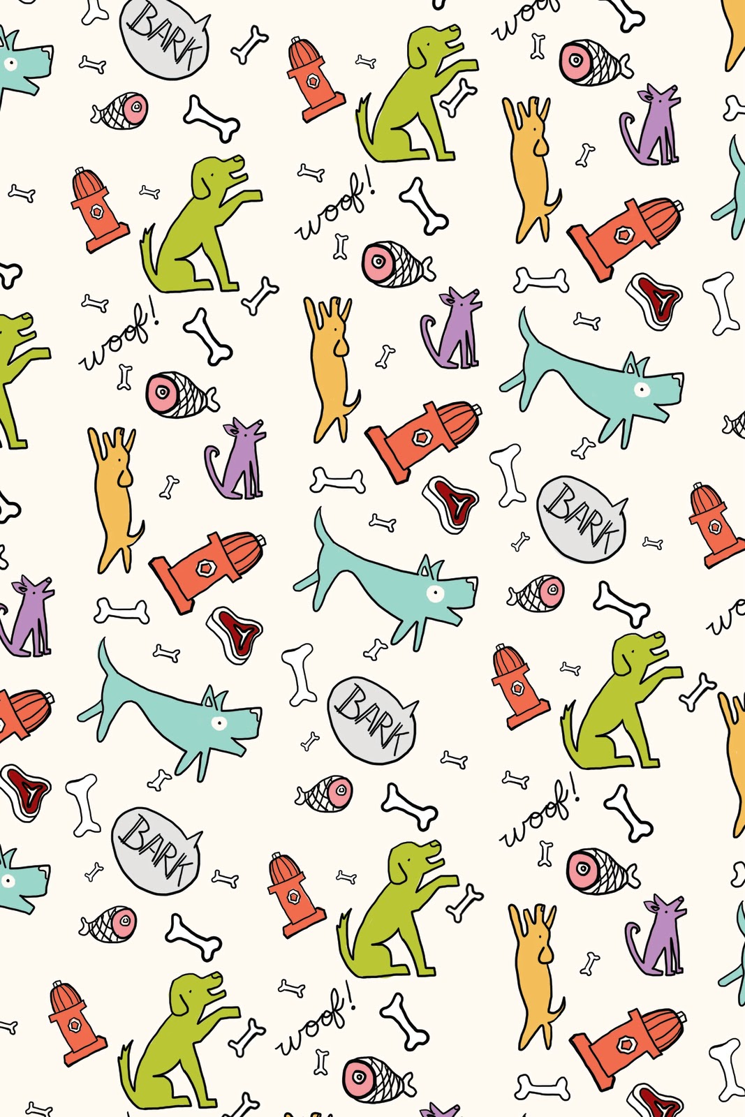 Download Courtney Allison Illustration: DOGS & BONES- gift wrapping