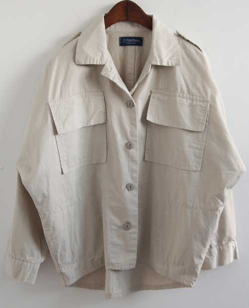 Wide Military Shirt Jacket