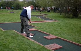 Minigolf competition in Stratford-upon-Avon, Warwickshire