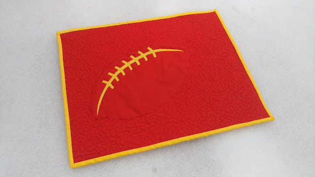 Chiefs football modern mini quilt