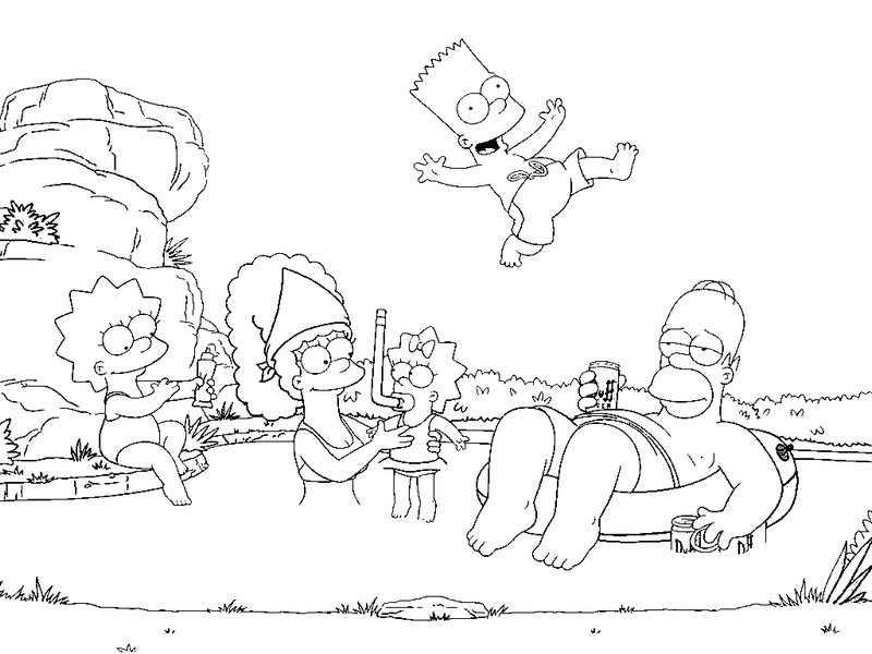 Os Simpsons Para Colorir