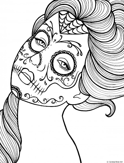 Finest Sugar Skull Coloring Pages Modern Free Pattern In Candy Skull Coloring  Pages