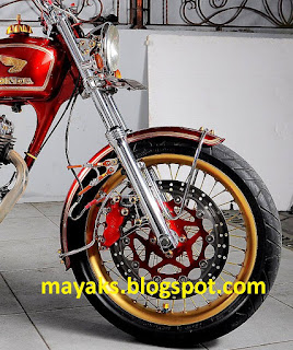 Seribu Caraku Modifikasi Honda CB 125 Merah Meriah 